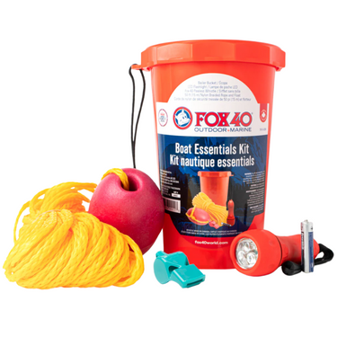 Fox 40 Boat Essentials Kit with Marine Incandescent Flashlight, Whistle, Rope & Float
